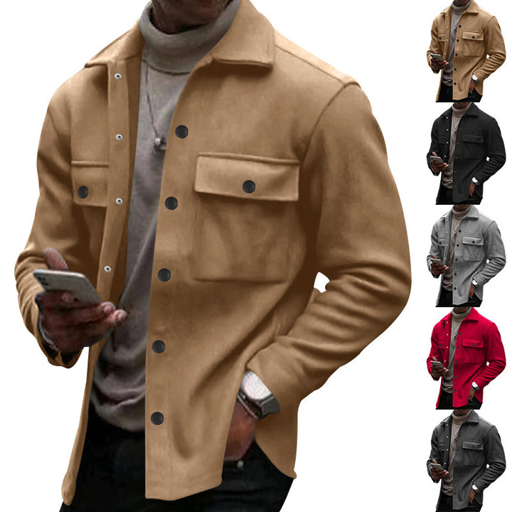 Men's casual utility jacket with practical pockets and fashionable cut Lisslune