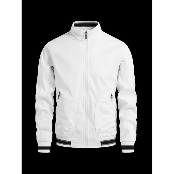 Men's sporty transitional jacket with high collar and practical zip pockets Lisslune