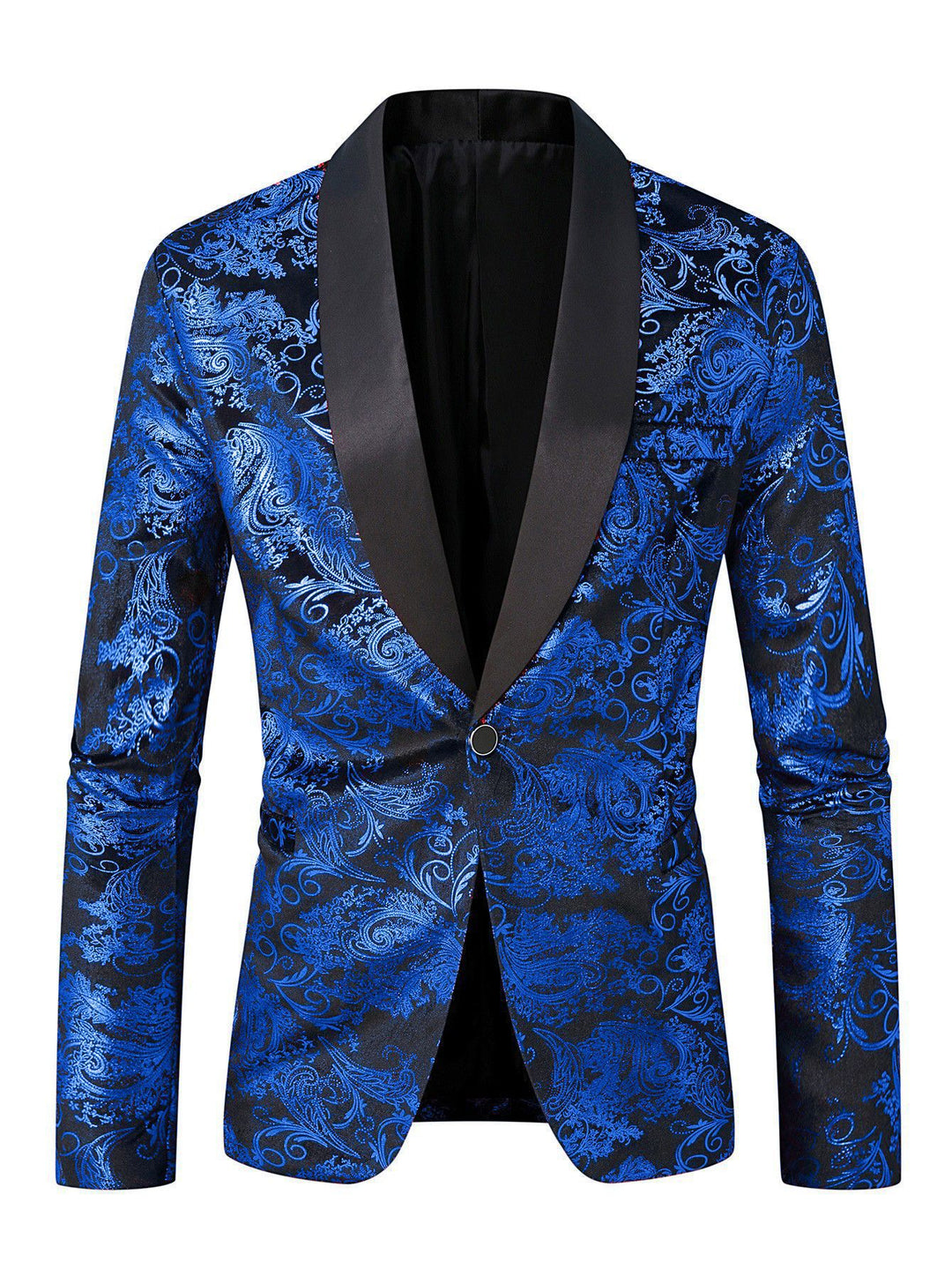 Men's elegant sequin blazer with floral pattern Lisslune