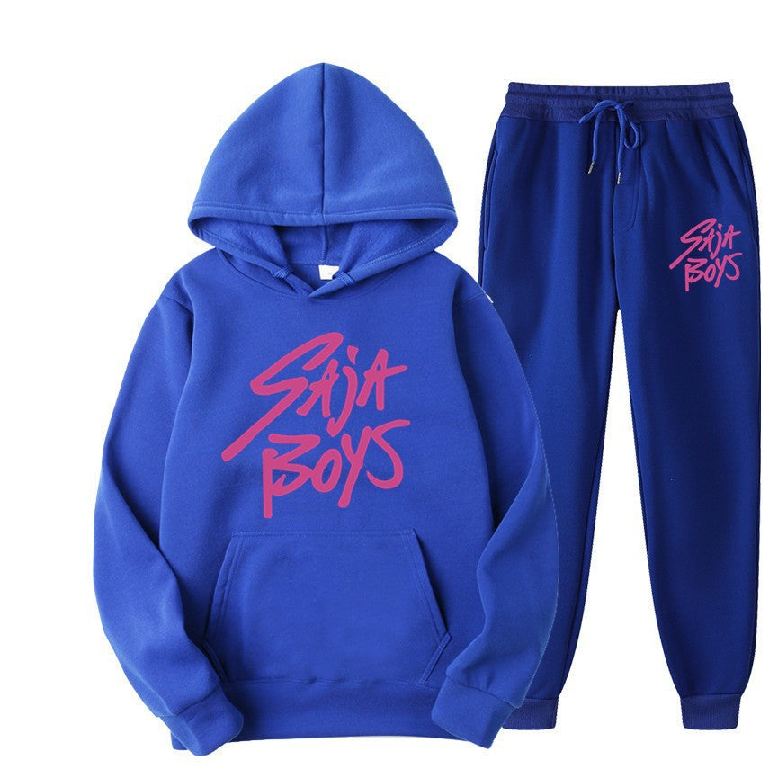 Women's hoodie and jogger set with modern graphic print Lisslune