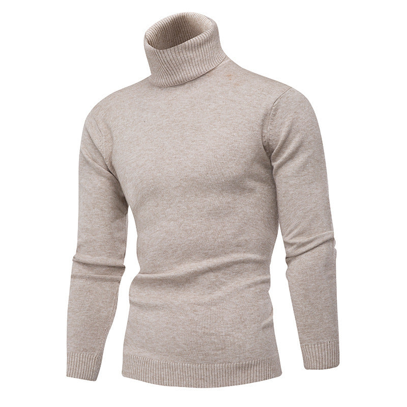 Men's turtleneck sweater made of fine cotton with a fitted cut Lisslune