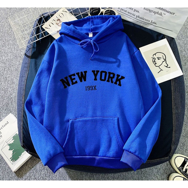 Women's hoodie with sporty New York print Lisslune