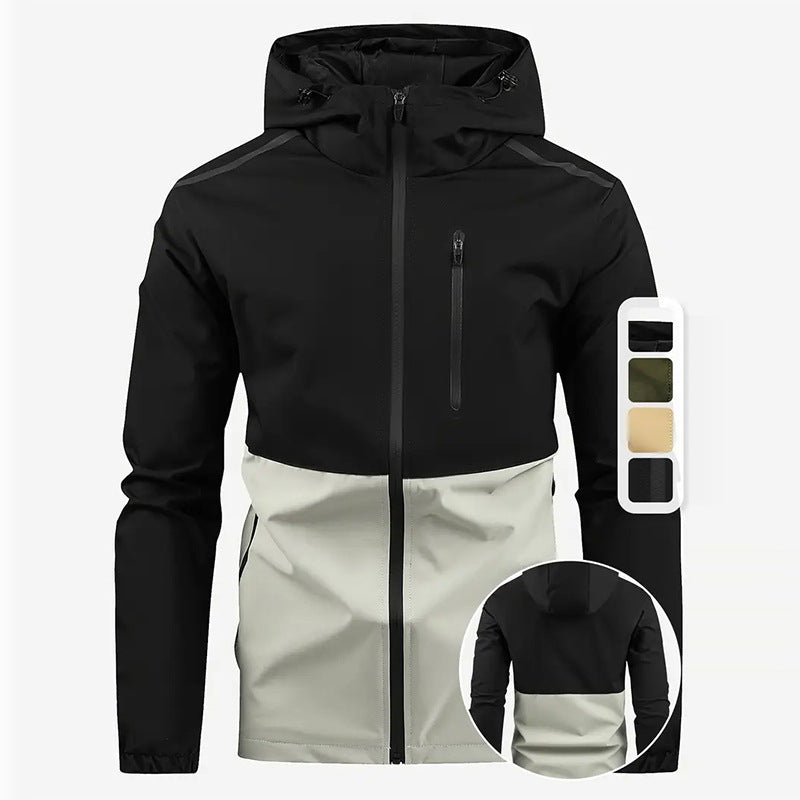Men's multifunctional transitional jacket with hidden hood Lisslune