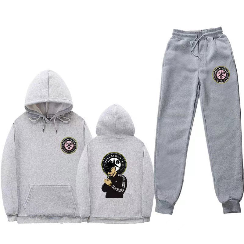 Women's set of hoodie and jogging pants with unique print Lisslune