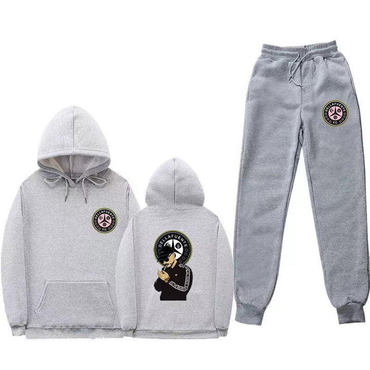 Women's set of hoodie and jogging pants with unique print Lisslune
