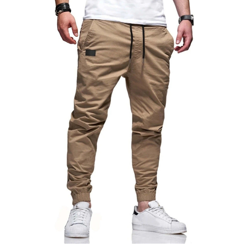 Men's cargo pants with functional pockets and elastic waistband Lisslune