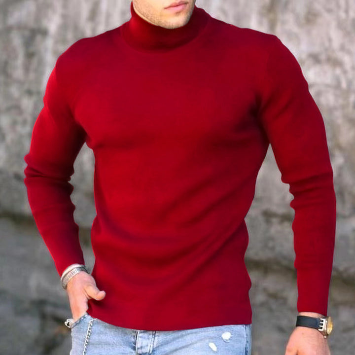Men's stylish turtleneck sweater made of fine knit Lisslune