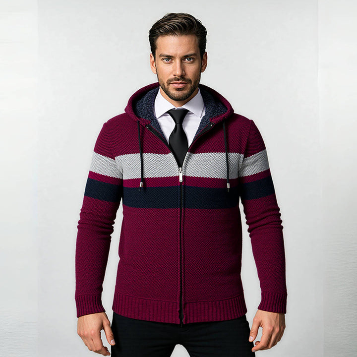 Men's hoodie cardigan with stylish zipper Lisslune