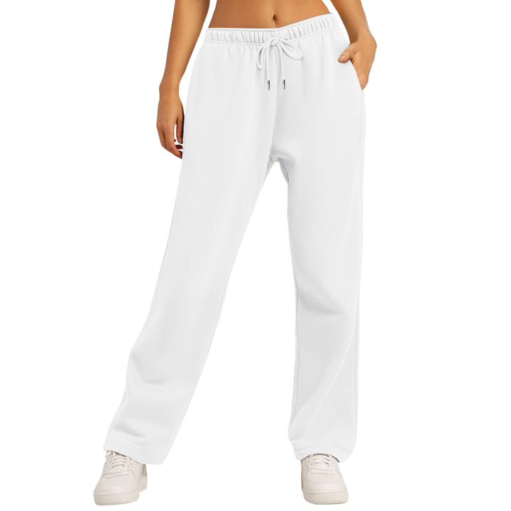 Women's comfortable casual pants with elastic waistband and pockets Lisslune