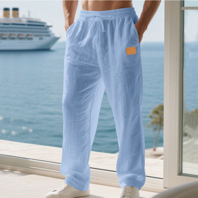 Men's comfortable and airy summer pants made of lightweight linen material Lisslune