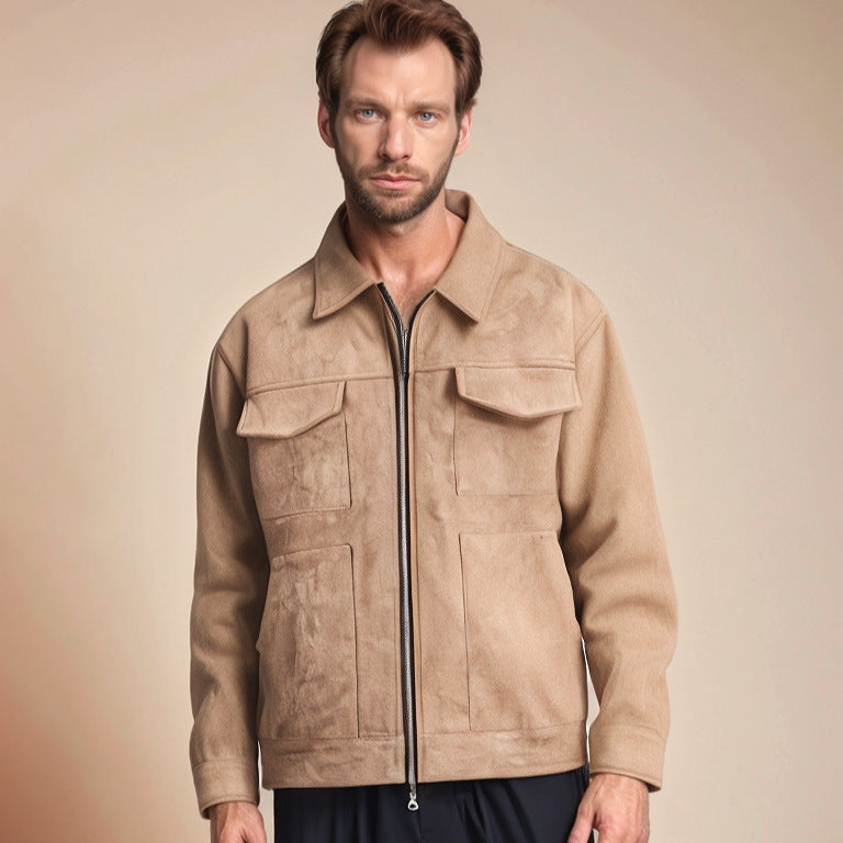 Men's stylish and comfortable transitional jacket with large pockets Lisslune