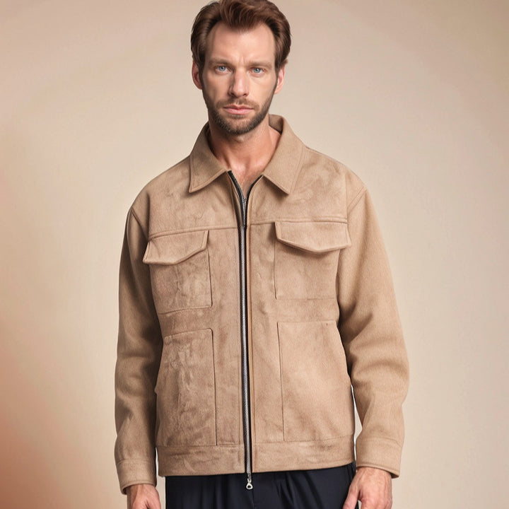 Men's stylish and comfortable transitional jacket with large pockets Lisslune