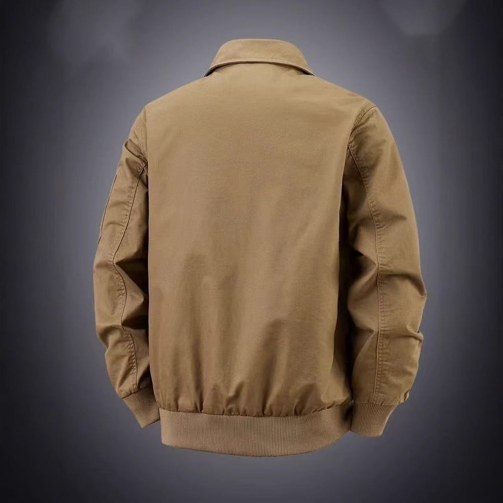 Men's Casual Utility Jacket with Zipper Lisslune