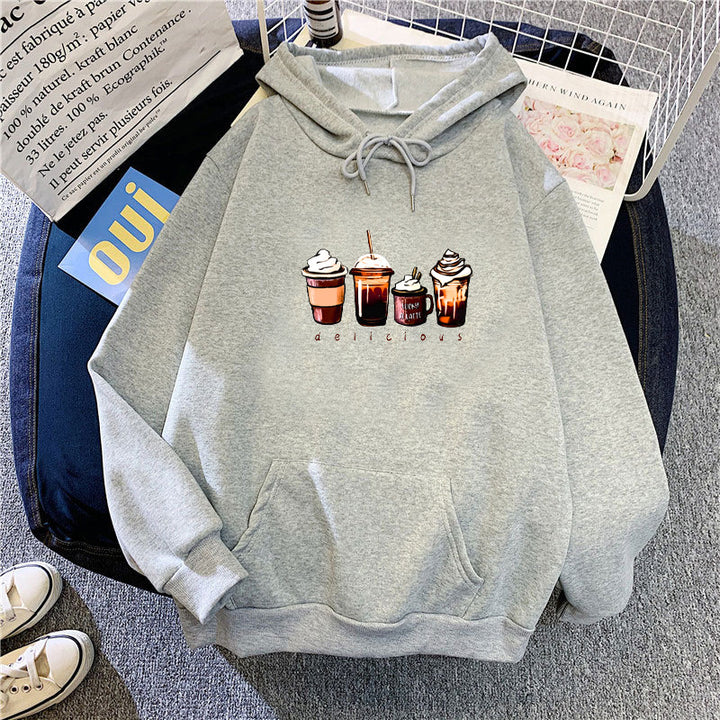 Women's hoodie with cute drink motif Lisslune