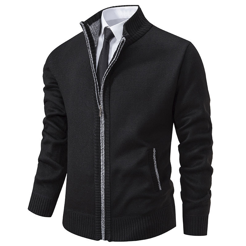 Men's sports cardigan with stand-up collar and zipper Lisslune