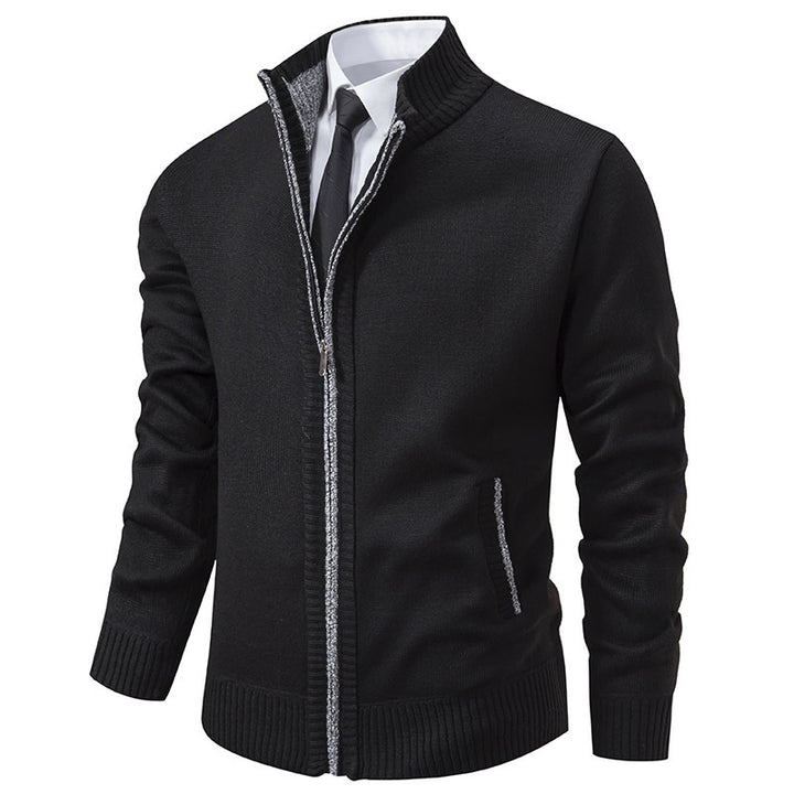 Men's sports cardigan with stand-up collar and zipper Lisslune