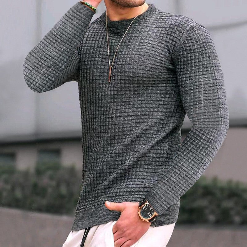 Men's long sleeve shirt with textured design Lisslune