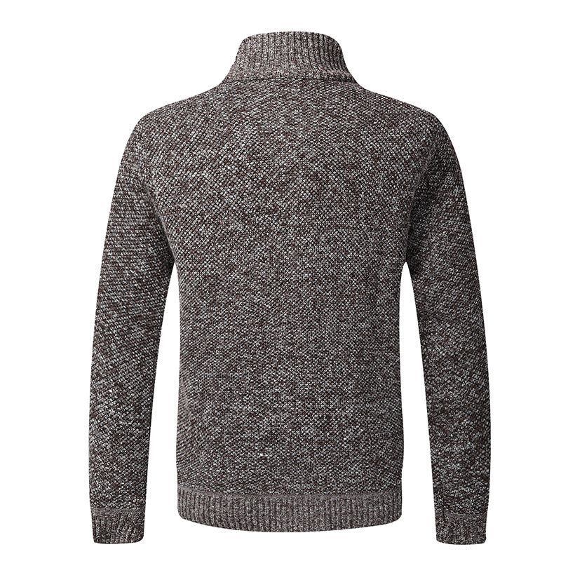 Men's fashionable cardigan with high collar and practical pockets Lisslune