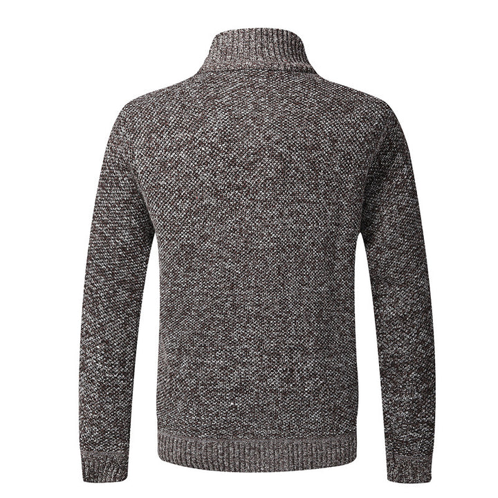 Men's fashionable cardigan with high collar and practical pockets Lisslune