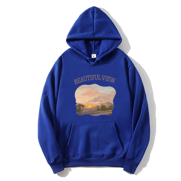 Women’s hooded sweatshirt with artistic landscape design Lisslune