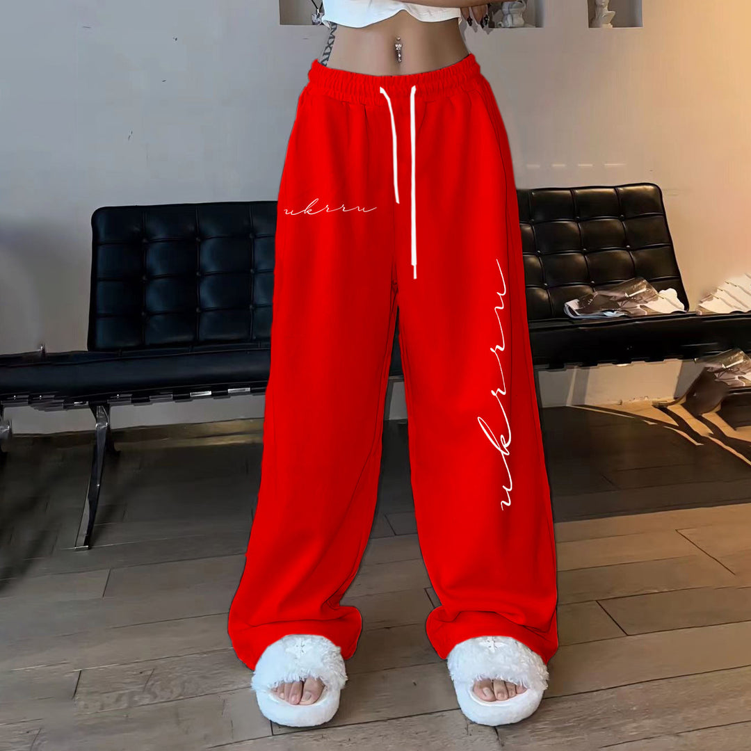 Women's loose leisure pants with elastic waistband and side pockets Lisslune