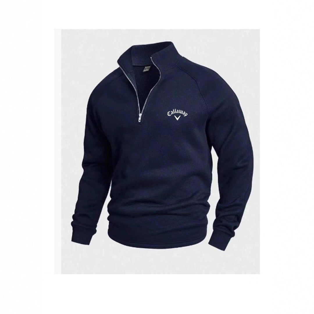 Men's Fleece Pullover with Half Zip and Breathable Properties Lisslune