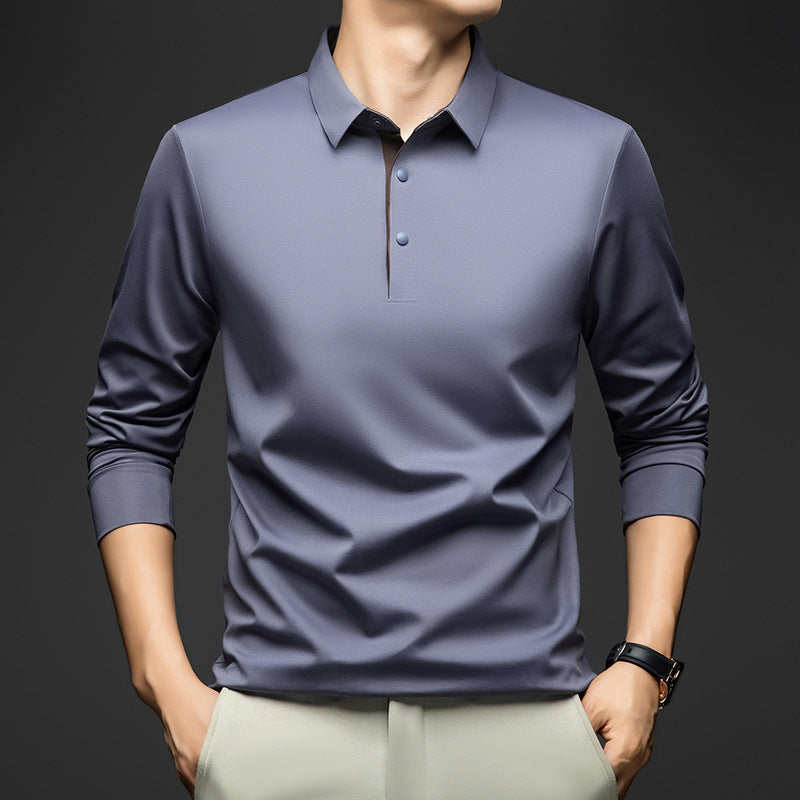 Men's Long Sleeve Polo Shirt Lisslune