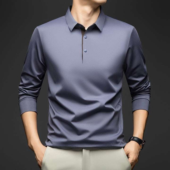 Men's Long Sleeve Polo Shirt Lisslune