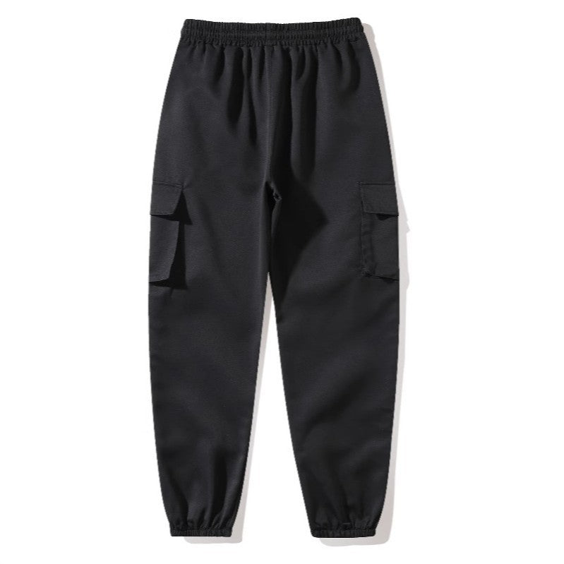Men's cargo pants with elastic waistband and practical side pockets Lisslune