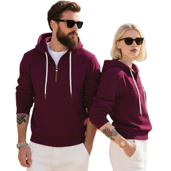 Men's casual hoodie with high-quality fleece and modern zipper Lisslune