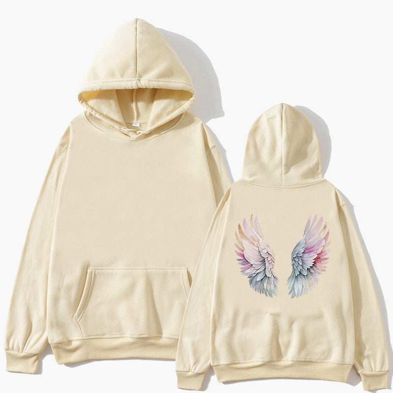 Women's hoodie with stylish angel wing design Lisslune
