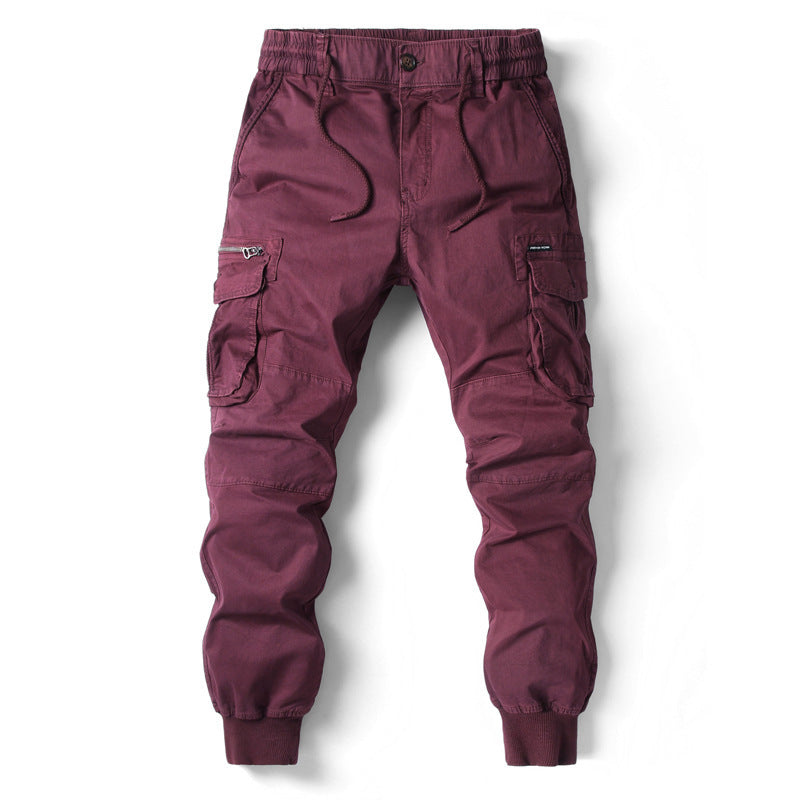 Men's Cargo Jogging Pants with Adjustable Waist and Practical Pockets Lisslune