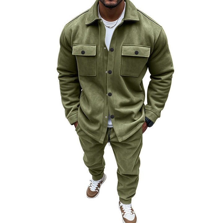 Men's casual tracksuit with functional pockets and durable outer material Lisslune