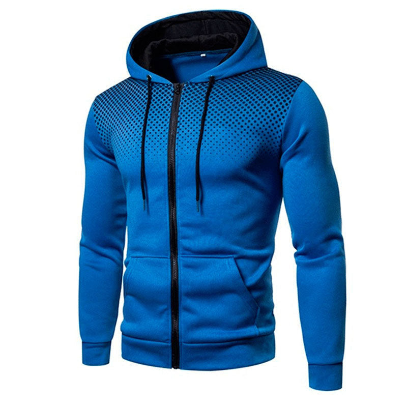 Men's sporty hoodie jacket with full zip and practical pockets Lisslune
