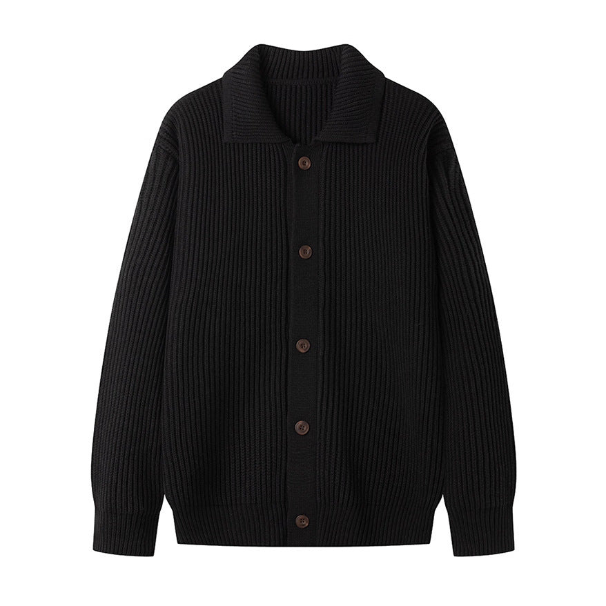 Men's cardigan with sporty design and fashionable shawl collar Lisslune