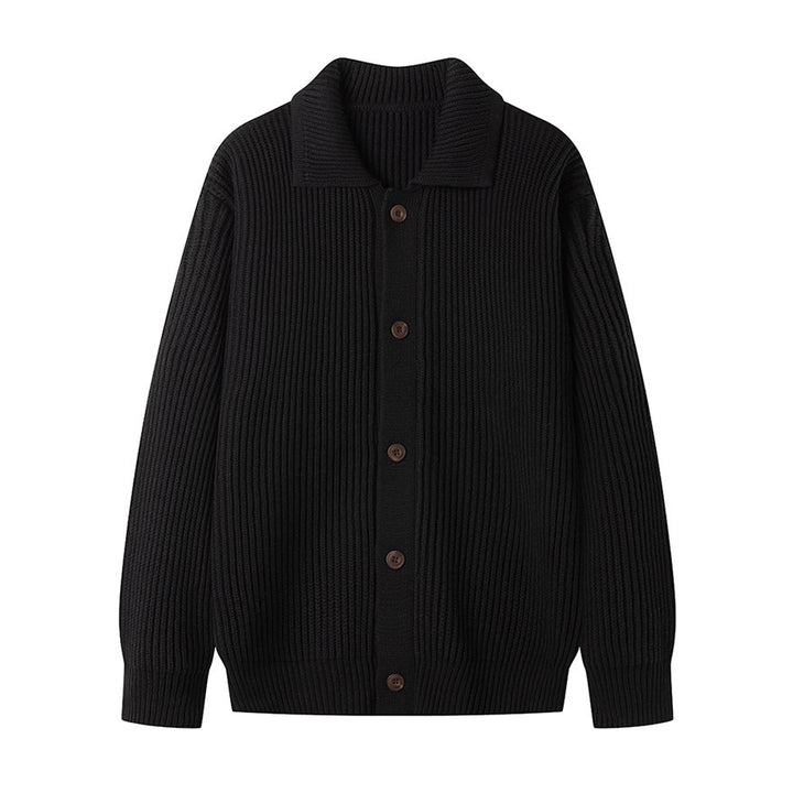 Men's cardigan with sporty design and fashionable shawl collar Lisslune