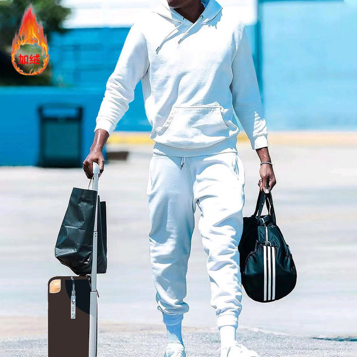 Men's sporty hoodie set with elastic waistband and practical design Lisslune