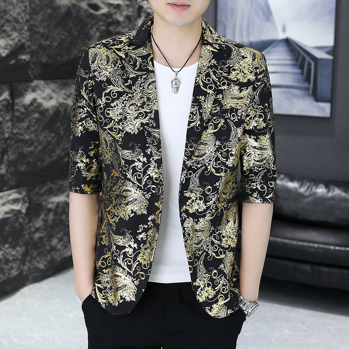 Men's elegant blazer with floral pattern Lisslune