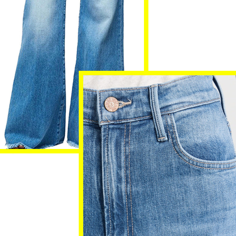 Women's High-Waisted Flared Jeans in Vintage Look Lisslune