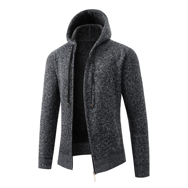 Men's comfortable cardigan with hood Lisslune