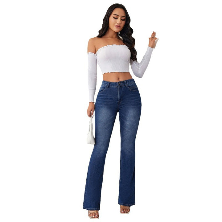 Women's Flared Jeans with High Waist and Comfortable Fit Lisslune