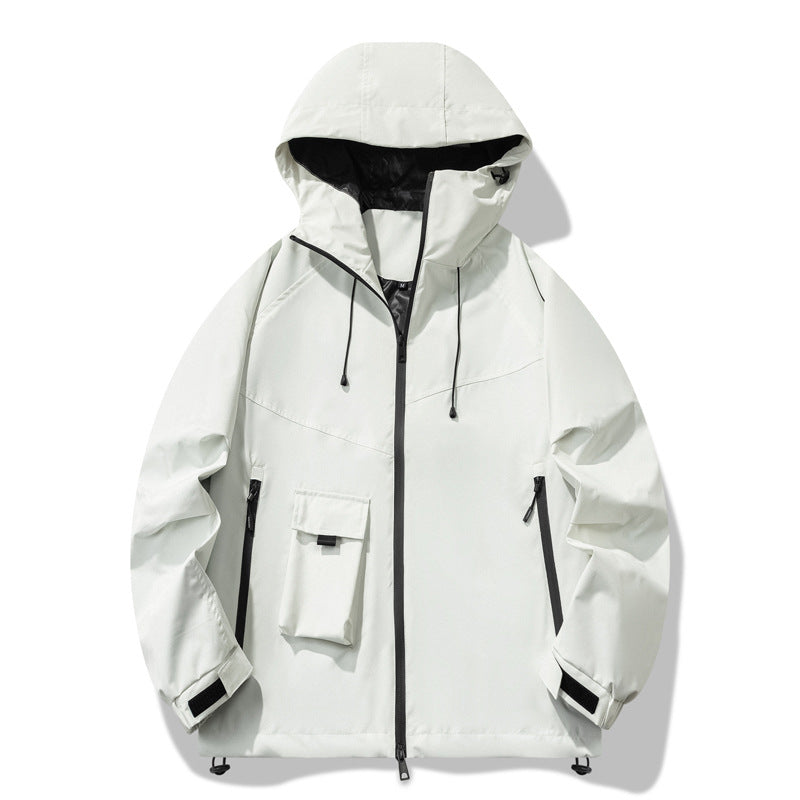 Men's technical outdoor jacket with water-repellent material and adjustable hood design Lisslune