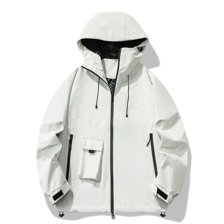 Men's technical outdoor jacket with water-repellent material and adjustable hood design Lisslune