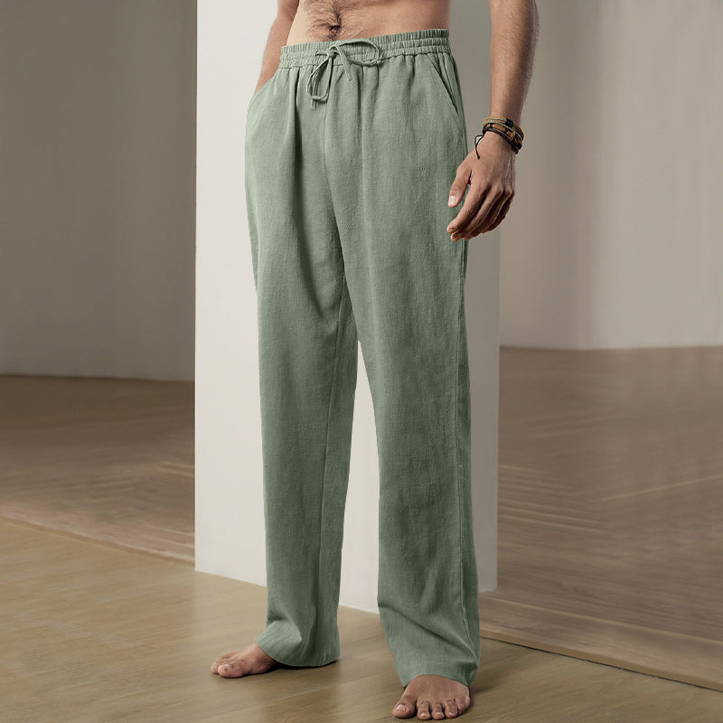 Men Comfortable Casual Pants with Elastic Waistband Lisslune