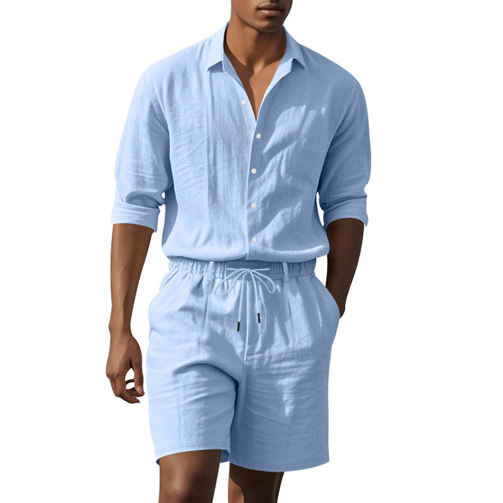 Men's elegant short-sleeve shirt with fine texture and modern cut Lisslune