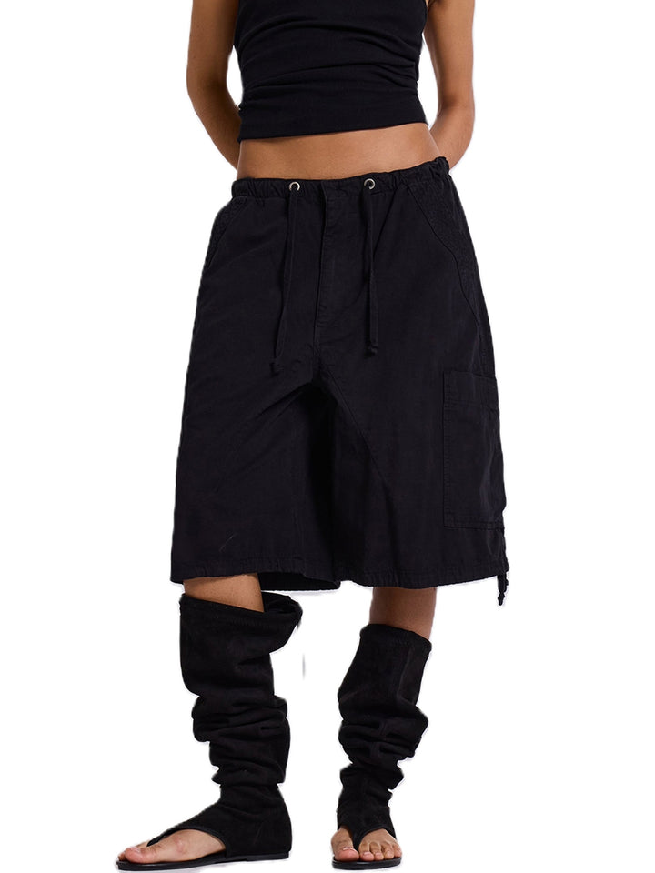 Women's Casual Short Cargo Shorts with Adjustable Waistband and Practical Pockets Lisslune