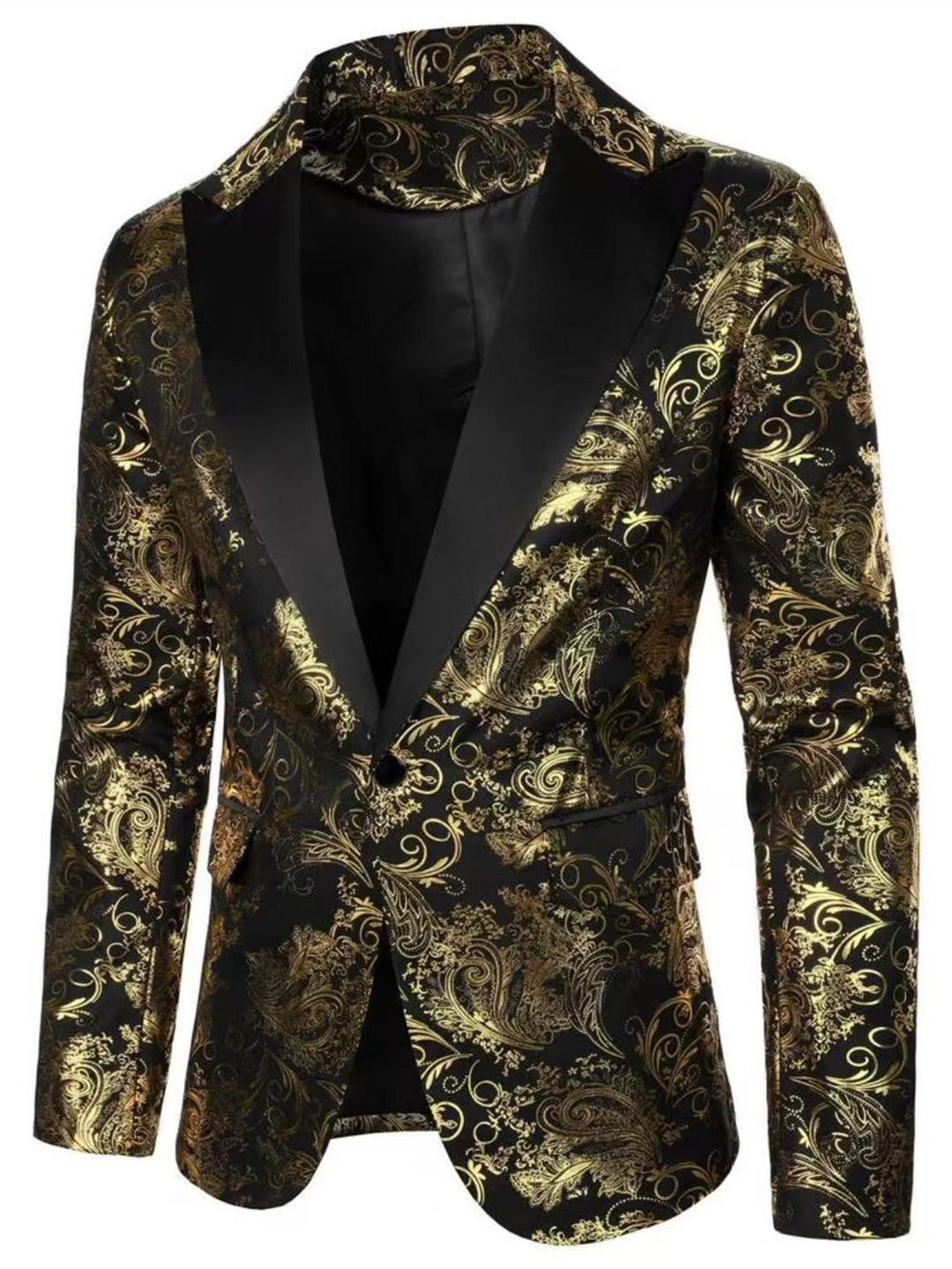 Men's elegant tuxedo jacket with floral pattern Lisslune