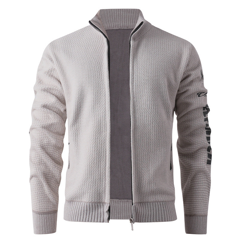 Men's quilted leisure jacket with high collar and modern lining Lisslune