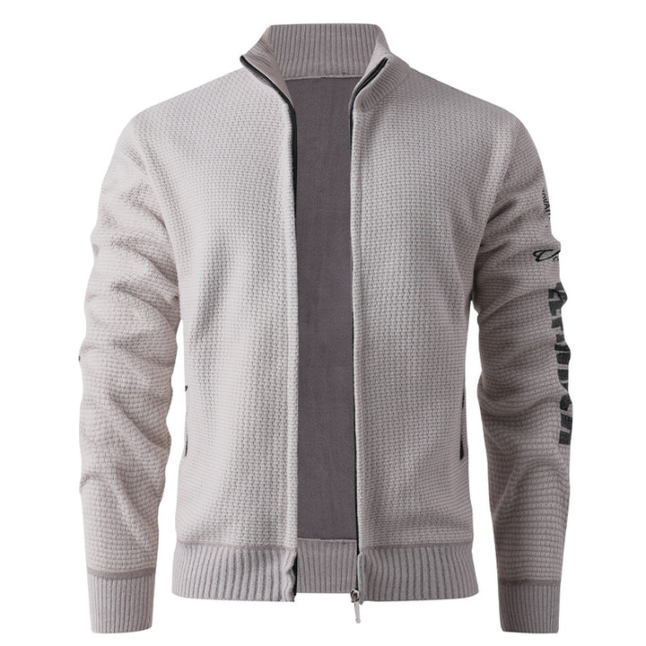 Men's quilted leisure jacket with high collar and modern lining Lisslune