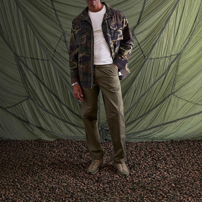 Men's functional leisure jacket with large pocket options and modern collar Lisslune